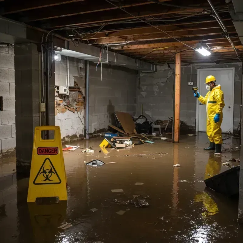 Flooded Basement Electrical Hazard in New Hartford Center, CT Property